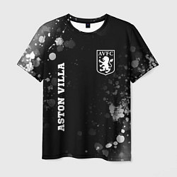 Футболка мужская Aston Villa sport на темном фоне вертикально, цвет: 3D-принт