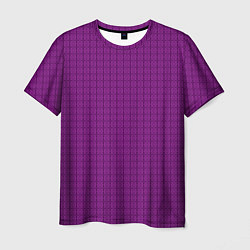 Футболка мужская Ярко-фиолетовый однотонный с рисуноком, цвет: 3D-принт