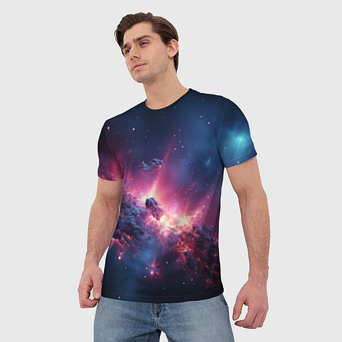 Мужская футболка Взрыв в космосе / 3D-принт – фото 3