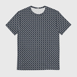 Футболка мужская Тёмно-синий в мелкий кружочек, цвет: 3D-принт