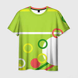 Футболка мужская Яркая геометрия с кольцами, цвет: 3D-принт