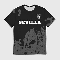 Футболка мужская Sevilla sport на темном фоне посередине, цвет: 3D-принт