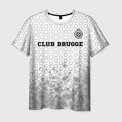 Футболка мужская Club Brugge sport на светлом фоне посередине, цвет: 3D-принт