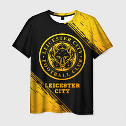 Футболка мужская Leicester City - gold gradient, цвет: 3D-принт