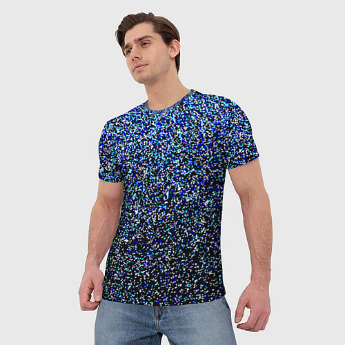 Мужская футболка Шум пикселей / 3D-принт – фото 3