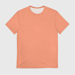 Футболка мужская Насыщенный персиковый текстурированный, цвет: 3D-принт