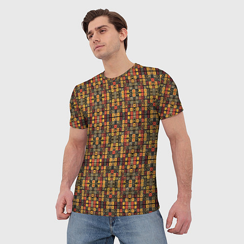 Мужская футболка Абстрактный африканский узор / 3D-принт – фото 3