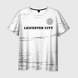 Футболка мужская Leicester City sport на светлом фоне посередине, цвет: 3D-принт