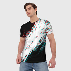 Футболка мужская Glitch effect, цвет: 3D-принт — фото 2