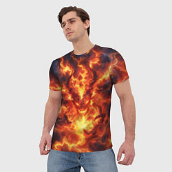 Футболка мужская Огненный демон, цвет: 3D-принт — фото 2