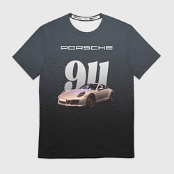 Футболка мужская Спортивный автомобиль Porsche 911, цвет: 3D-принт