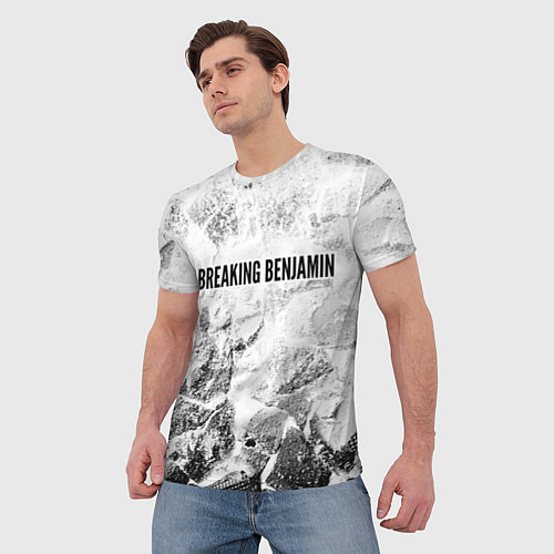 Мужская футболка Breaking Benjamin white graphite / 3D-принт – фото 3