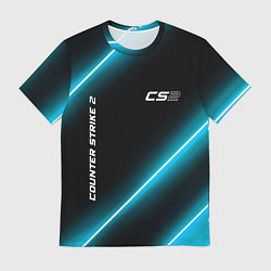Футболка мужская Counter Strike 2 неоновые лампы, цвет: 3D-принт
