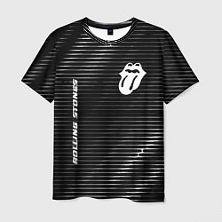 Футболка мужская Rolling Stones metal rock lines, цвет: 3D-принт