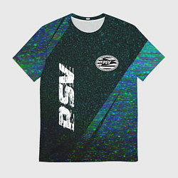 Футболка мужская PSV glitch blue, цвет: 3D-принт