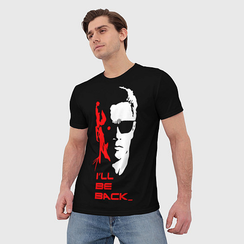 Мужская футболка Ill be back / 3D-принт – фото 3