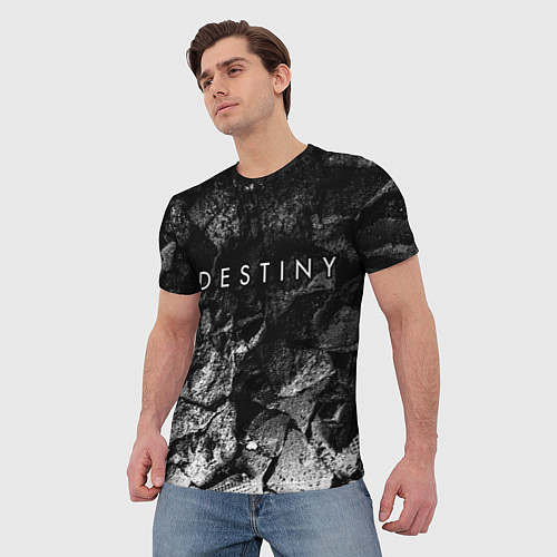 Мужская футболка Destiny black graphite / 3D-принт – фото 3