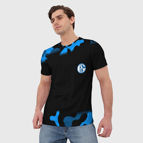Мужская футболка Schalke 04 fc camo / 3D-принт – фото 3