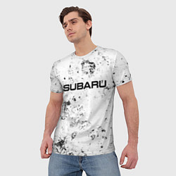 Футболка мужская Subaru dirty ice, цвет: 3D-принт — фото 2