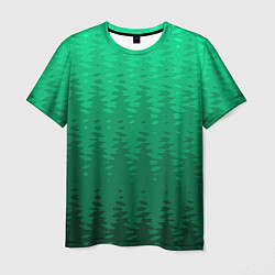 Футболка мужская Зелёный абстрактный градиент, цвет: 3D-принт
