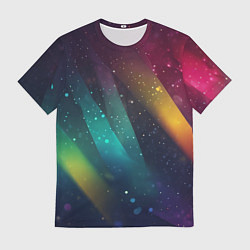 Футболка мужская Неоновые цветные полосы, цвет: 3D-принт