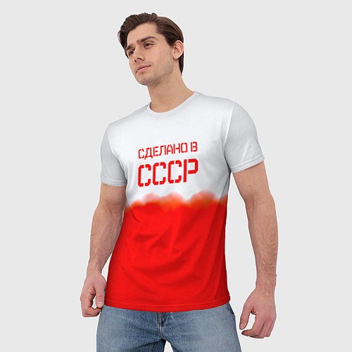 Мужская футболка Сделано в СССР краски / 3D-принт – фото 3