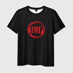 Футболка мужская FIAT logo red, цвет: 3D-принт