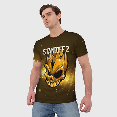 Мужская футболка Gold skull - Standoff 2 / 3D-принт – фото 3