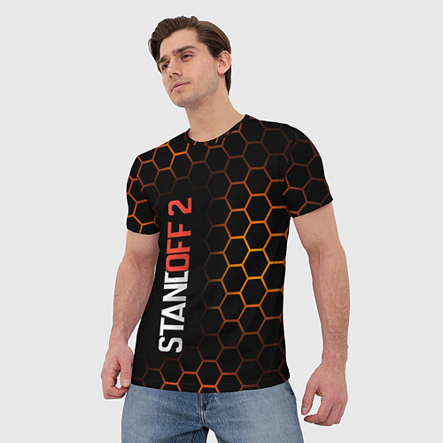Мужская футболка Соты - Standoff 2 / 3D-принт – фото 3