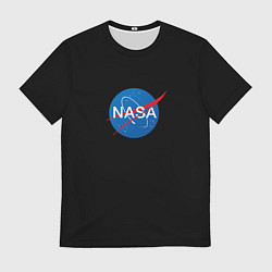 Футболка мужская Nasa logo space blue, цвет: 3D-принт