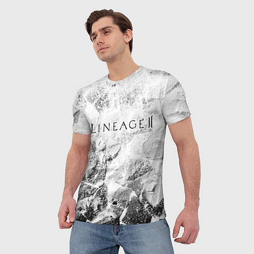 Мужская футболка Lineage 2 white graphite / 3D-принт – фото 3