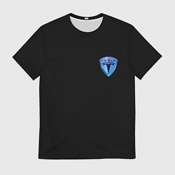 Футболка мужская Tesla logo neon, цвет: 3D-принт