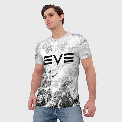 Мужская футболка EVE white graphite / 3D-принт – фото 3