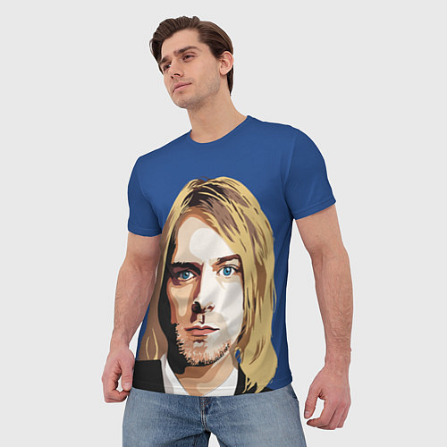 Мужская футболка Курт Кобейн портрет / 3D-принт – фото 3