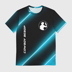 Футболка мужская Cowboy Bebop неоновые лампы, цвет: 3D-принт