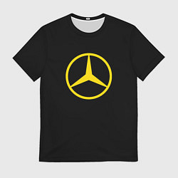 Футболка мужская Mercedes logo yello, цвет: 3D-принт