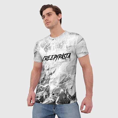 Мужская футболка CreepyPasta white graphite / 3D-принт – фото 3
