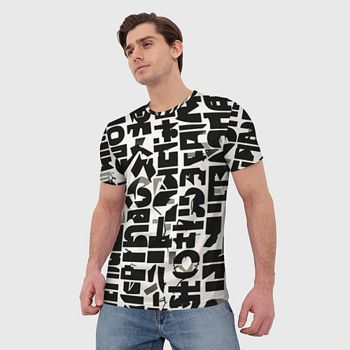 Мужская футболка Тайные знаки / 3D-принт – фото 3
