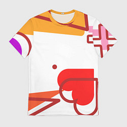 Футболка мужская Геометрия сердца, цвет: 3D-принт