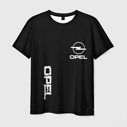 Футболка мужская Opel white logo, цвет: 3D-принт