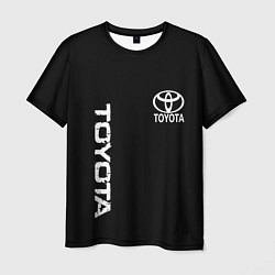 Футболка мужская Toyota logo white steel, цвет: 3D-принт