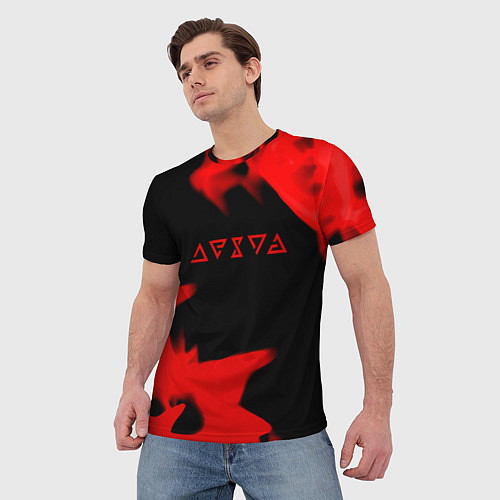 Мужская футболка Ведьмак лого огонь / 3D-принт – фото 3