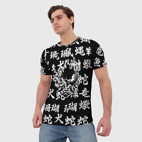 Мужская футболка Cyberpunk samurai japan steel / 3D-принт – фото 3