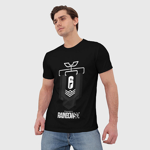 Мужская футболка Радуга лого гейм / 3D-принт – фото 3