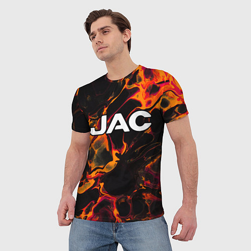 Мужская футболка JAC red lava / 3D-принт – фото 3