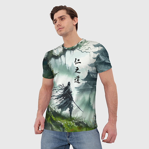Мужская футболка Samurai - ghost of Tsushima / 3D-принт – фото 3