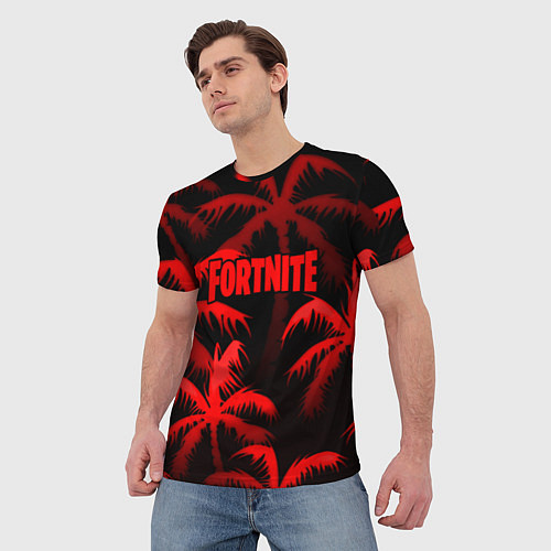 Мужская футболка Fortnite tropic red / 3D-принт – фото 3