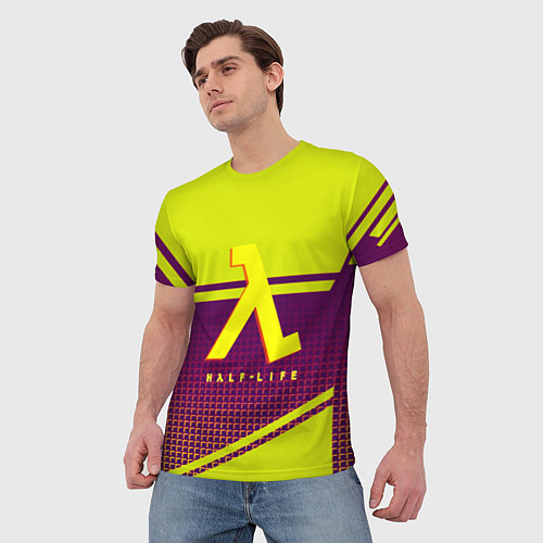 Мужская футболка Half life geometry valve logo / 3D-принт – фото 3