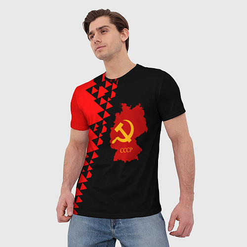 Мужская футболка СССР геометрия прошлого / 3D-принт – фото 3