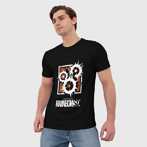 Мужская футболка Том Кленси радуга онлайн гейм / 3D-принт – фото 3